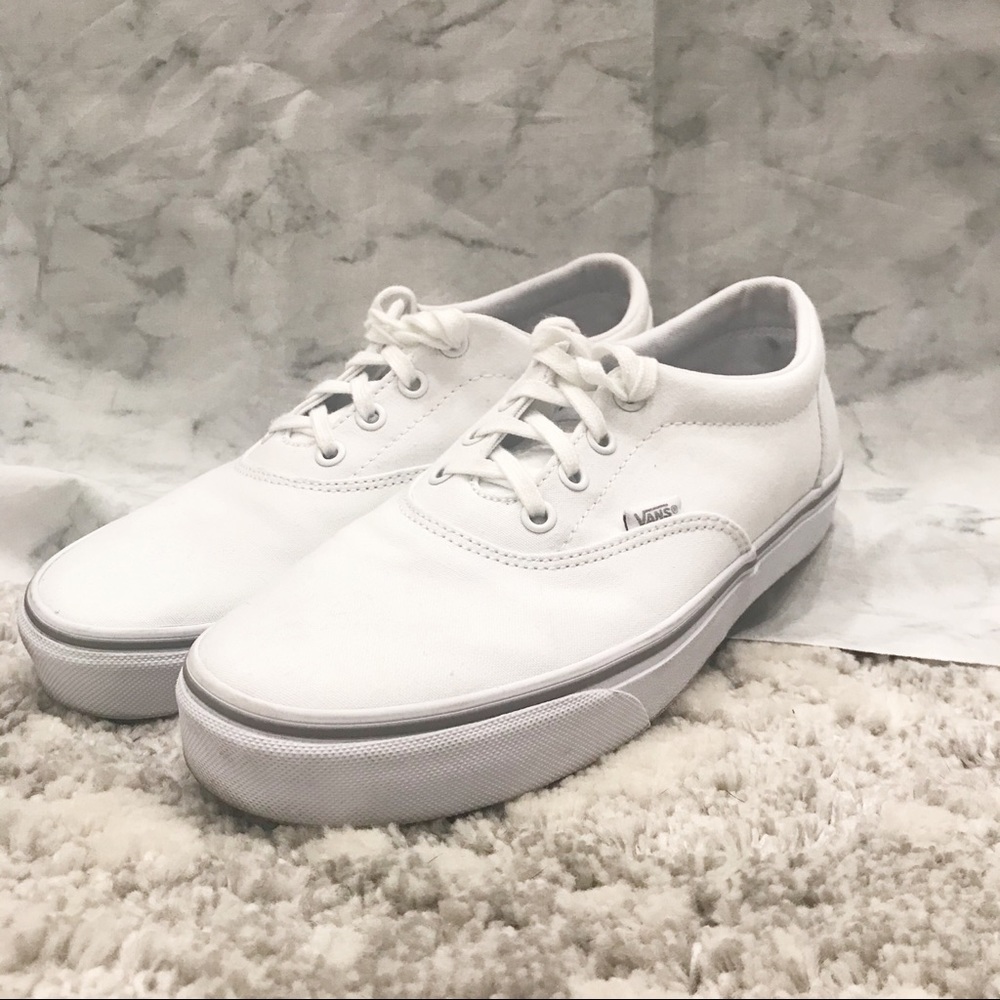 Vans Authentic White Canvas Skate 8.5